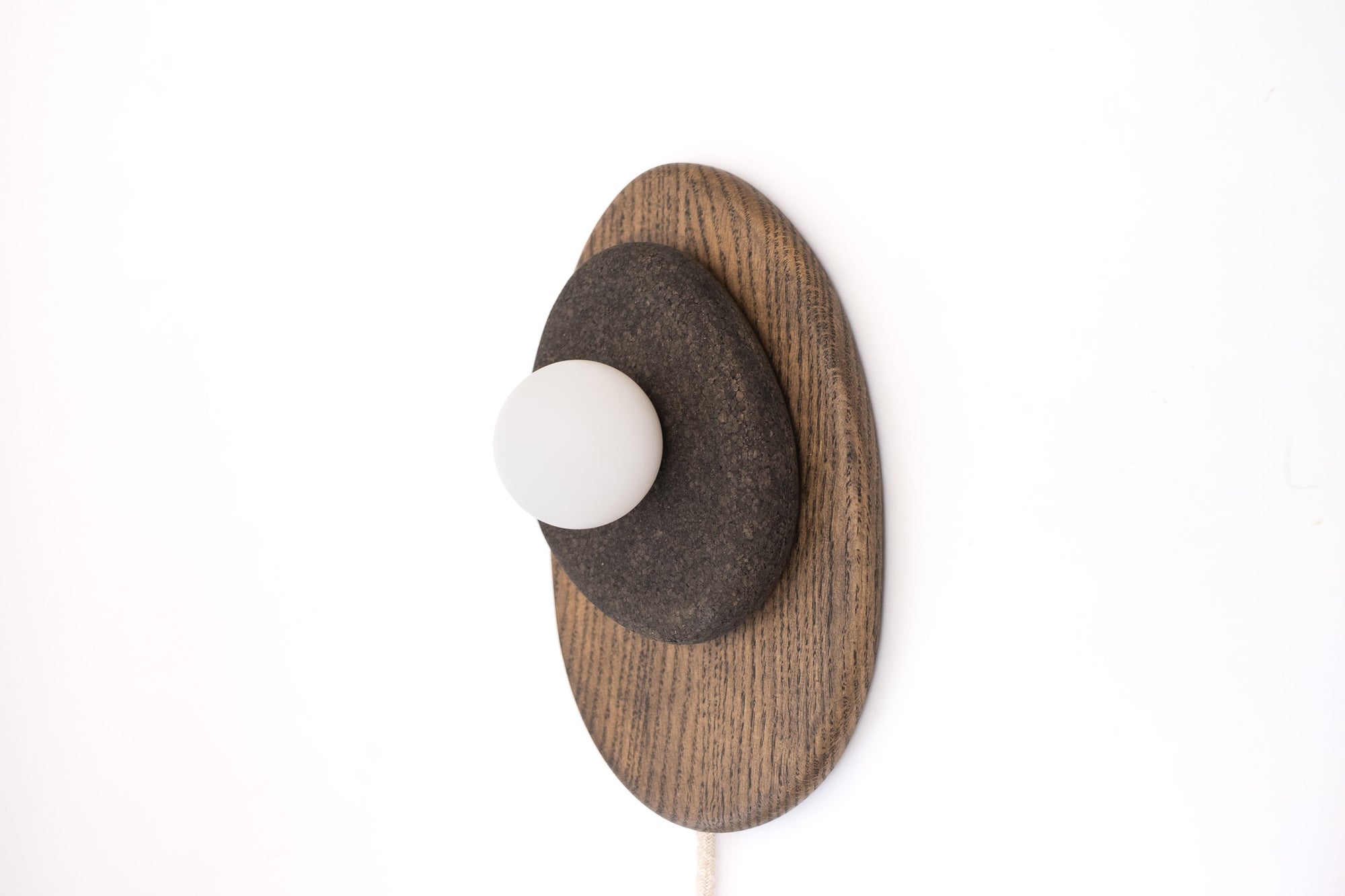 Zen Pebble Plug-In Wall Sconce