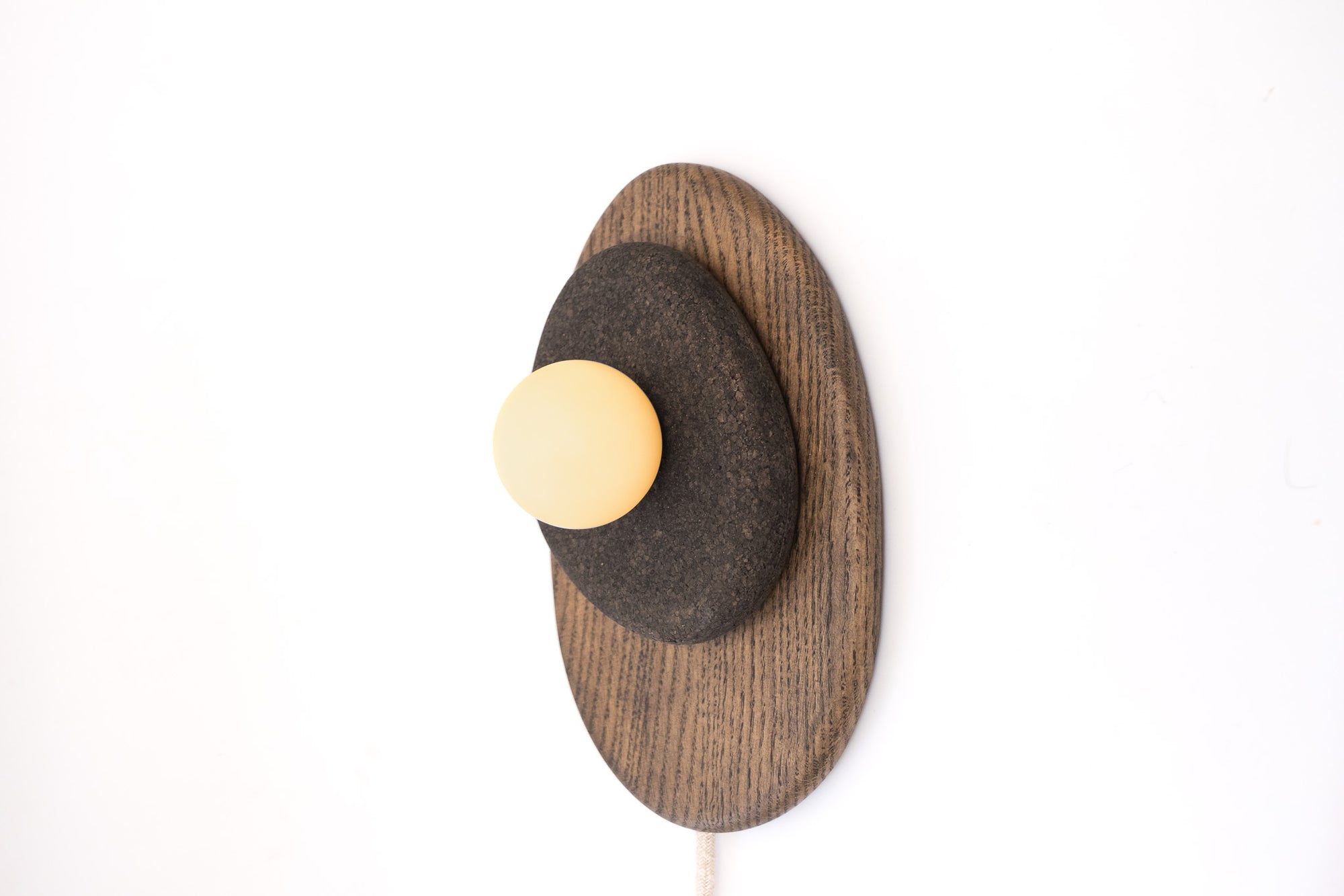 Zen Pebble Plug-In Wall Sconce