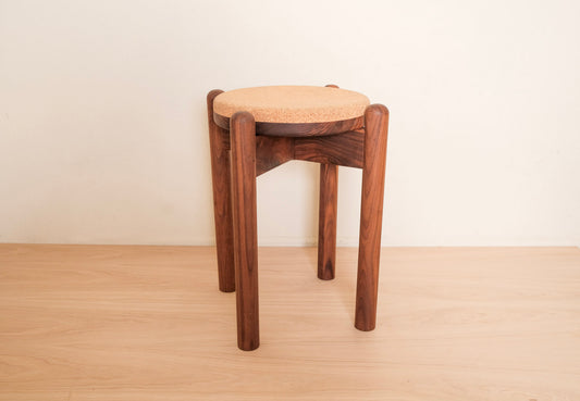 Walnut cork stool