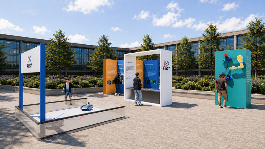 A self-contained mobile installation for FIRST Robotics.