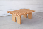 Slatted white oak coffee table