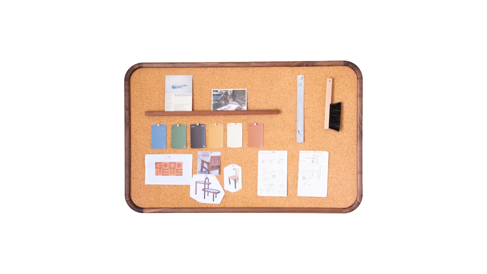 Koppa Pin Code Handcrafted Walnut Frame Cork Pin Board – Koppa Wood Design