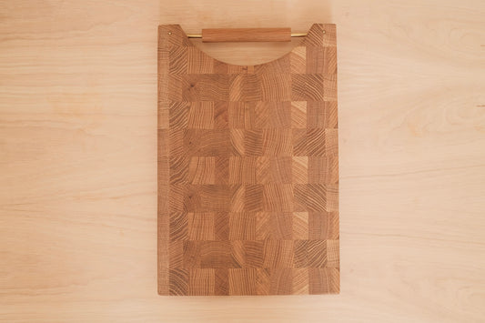White oak end-grain cutting board