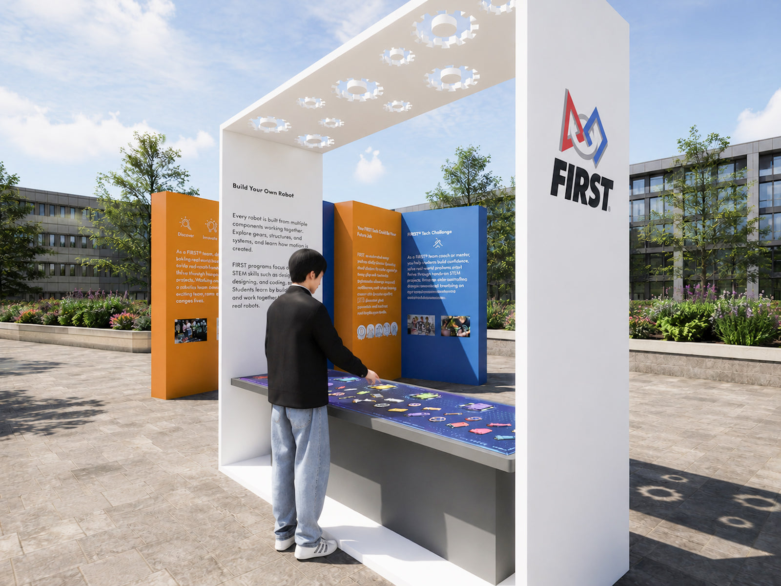 A self-contained mobile installation for FIRST Robotics. - 2