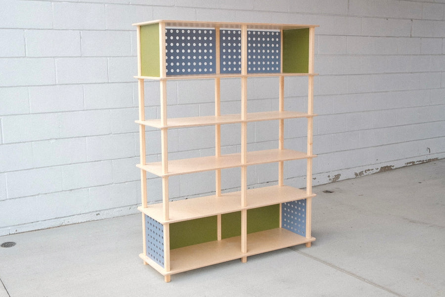 Flat-Pack Birch Plywood Shelf System