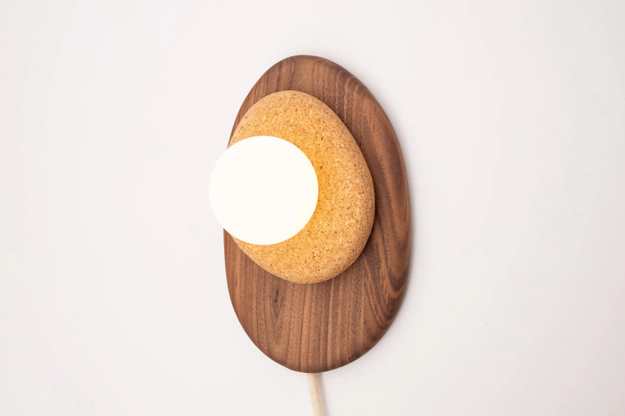 Pebble LED Plug In Wall Sconce