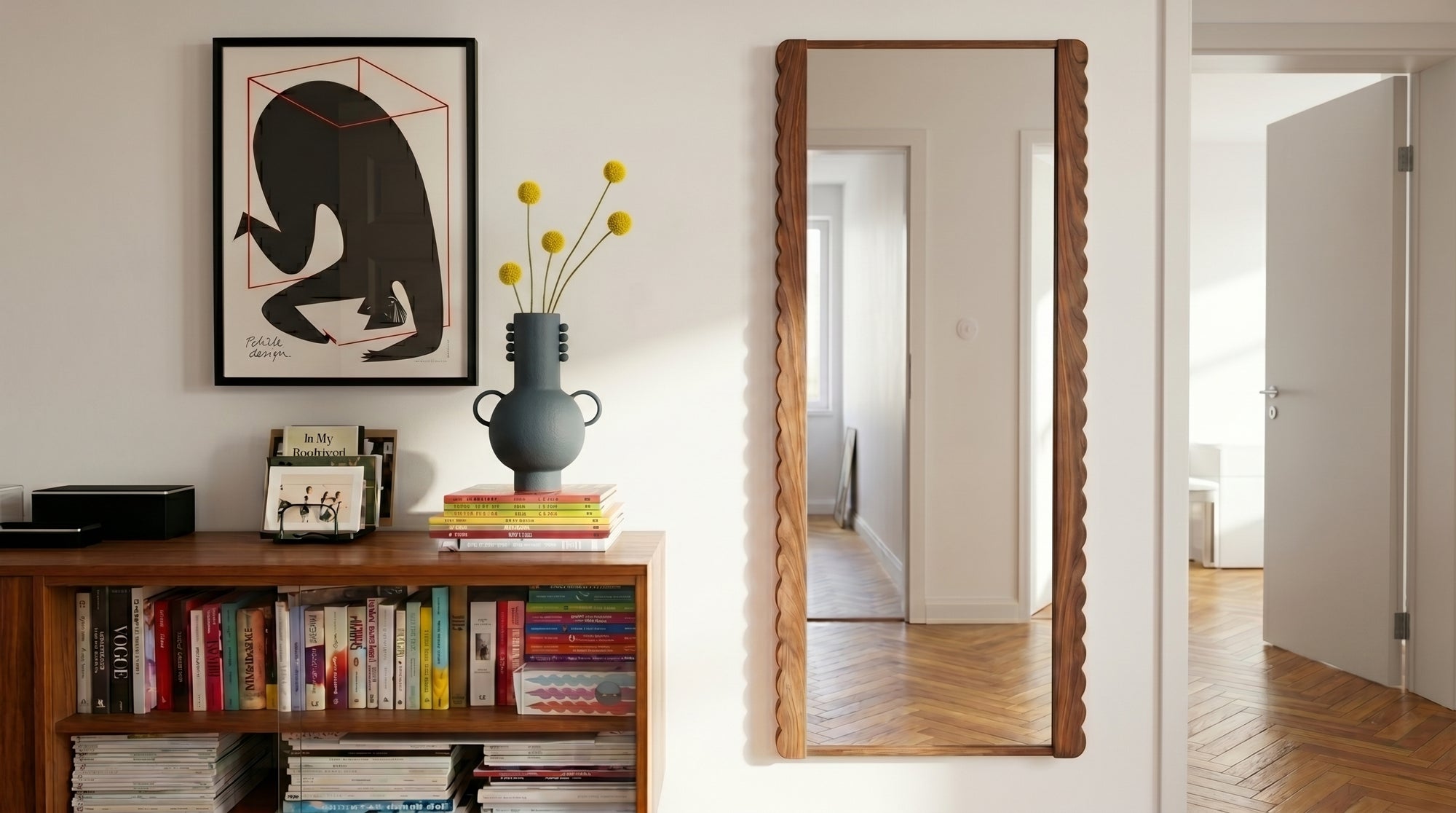 Scallop Frame Mirror