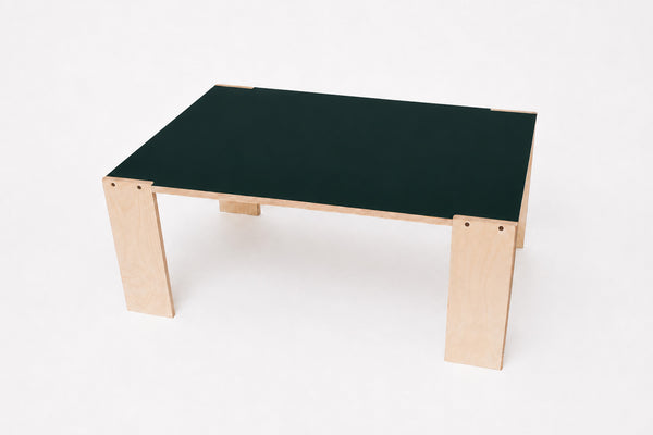 BENTO Coffee Table in Forest Green - Japandi minimalist coffee table by Koppa Wood Design