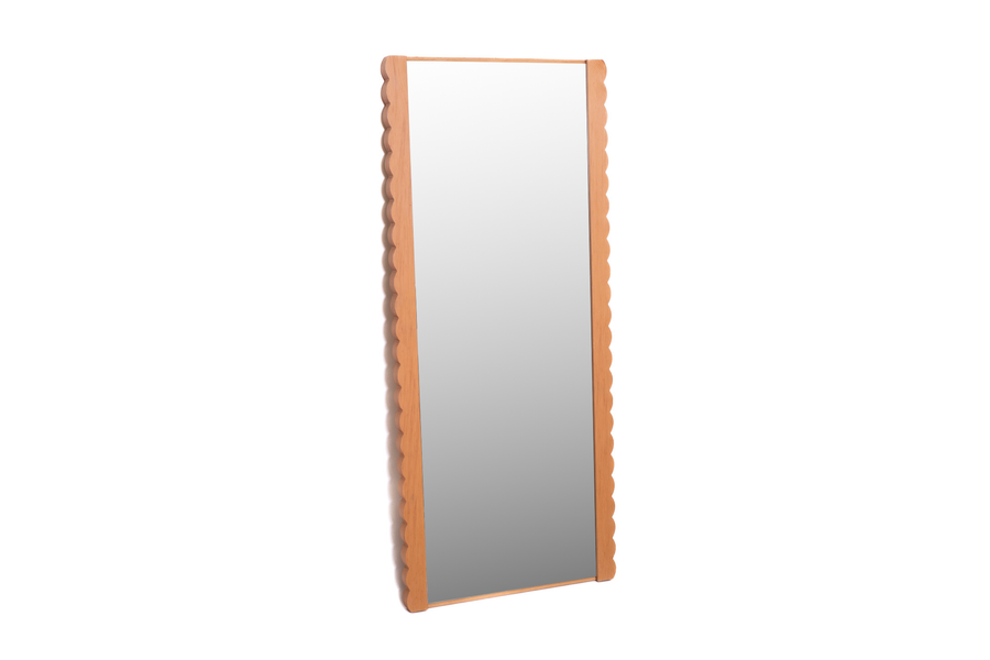 Scallop Wood Frame Mirror
