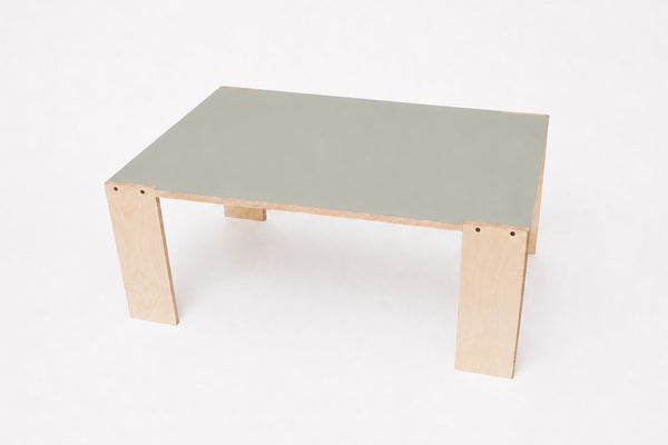 BENTO Coffee Table in Sky Blue - Japandi minimalist coffee table by Koppa Wood Design