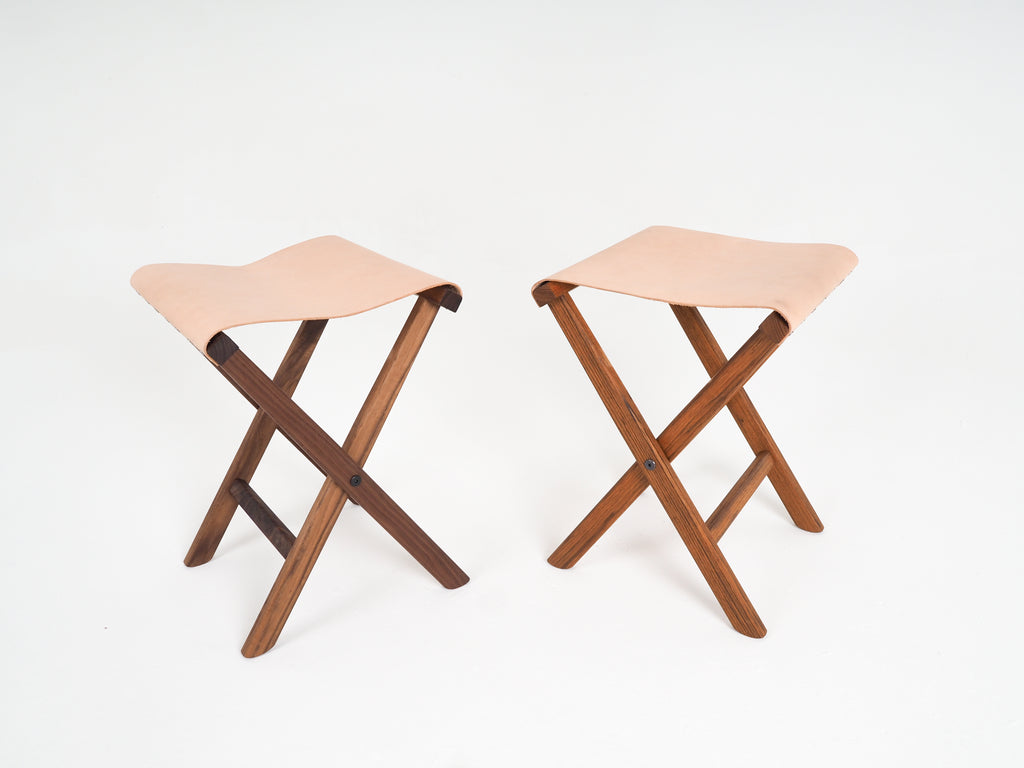 Foldable Leather Stool