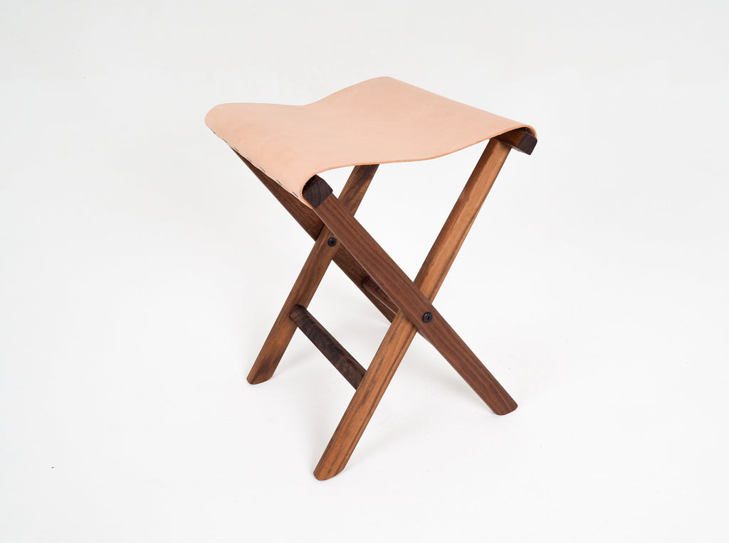 Foldable Leather Stool